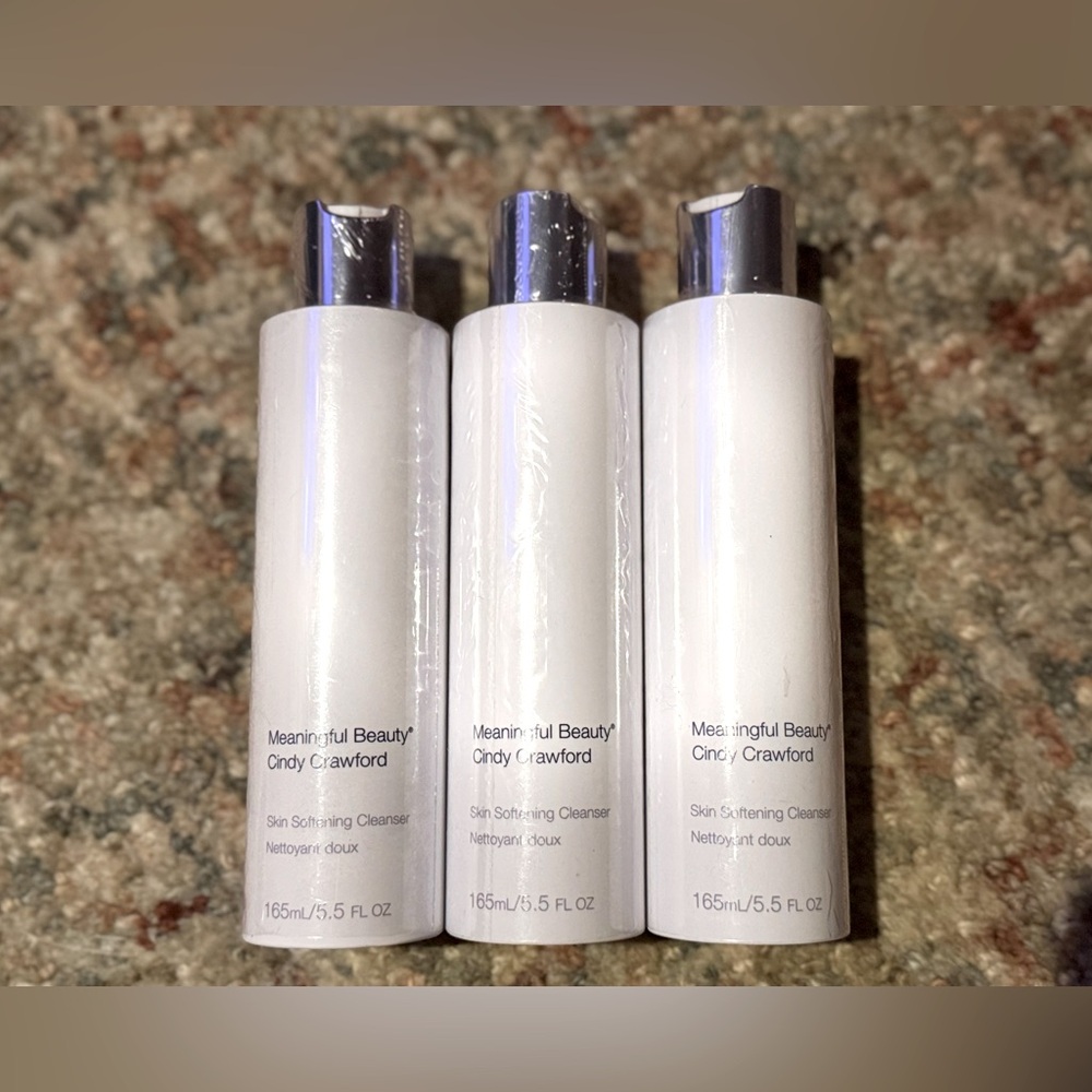New Sealed Cindy Crawford Meaningful Beauty Skin Softening Cleansers Lot of 3